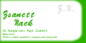 zsanett mack business card